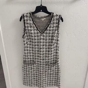 Max Studio Black and White Patterned Mini Dress
